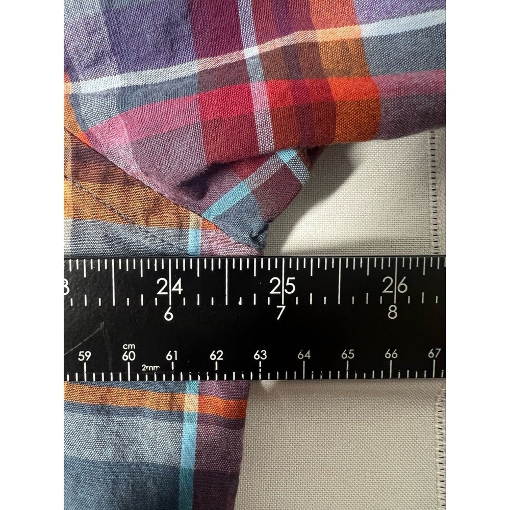 ALAN FLUSSER Men's  L- 100%‎ Cotton Button-Down Long Sleeve Shirt -striped - Picture 2 of 7